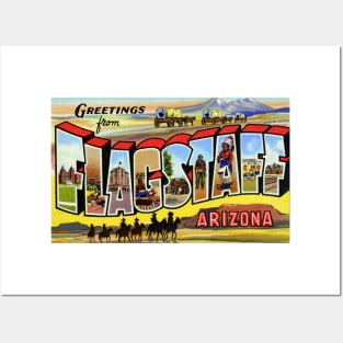 Greetings from Flagstaff, Arizona - Vintage Large Letter Postcard Posters and Art